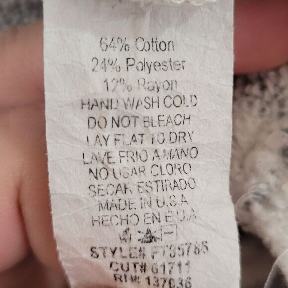 The Impeccable Pig grey striped waterfall open front cardigan Size S - Picture 9 of 9